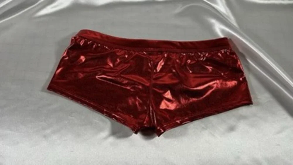 JOCKMAIL MENS BOXER BREIFS METALLIC SEXY RED SIZS XL NEW WITHOUT TAGS
